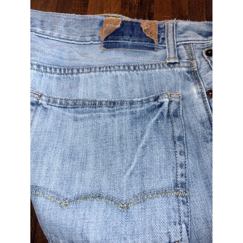 American Eagle Mens Relaxed Fit Light Wash Denim Jeans 34x32 Blue Cotton